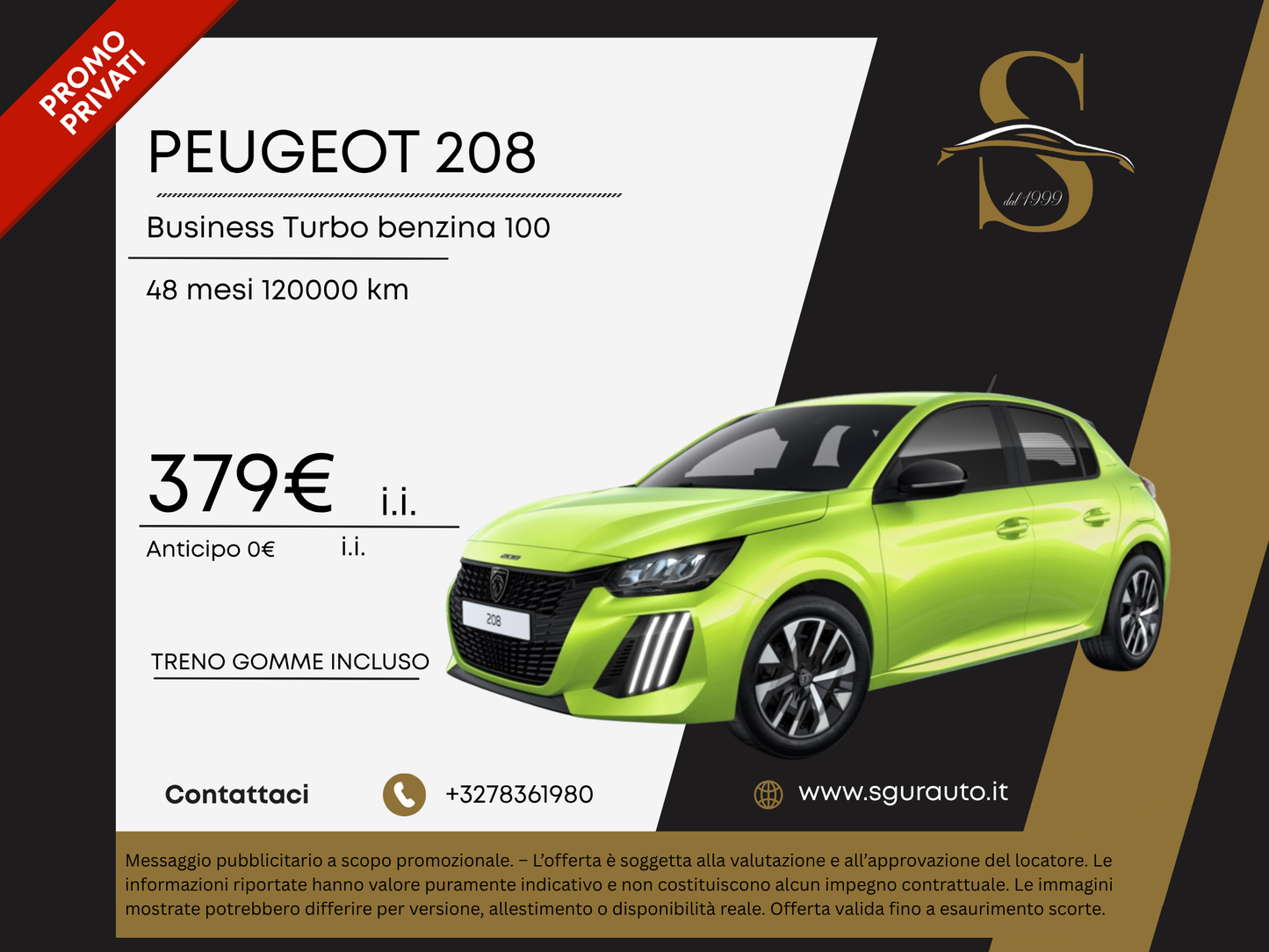 PEUGEOT 208 Business Turbo benzina 100cv