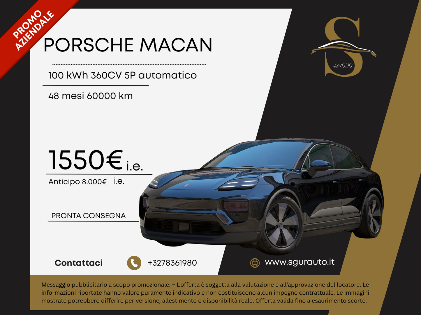 PORSCHE MACAN 100 kWh 360CV 5P automatico