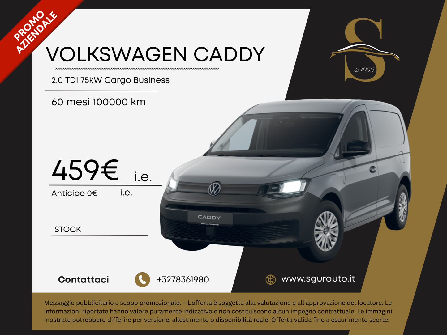 VOLKSWAGEN CADDY 2.0 TDI 75kW Cargo Business