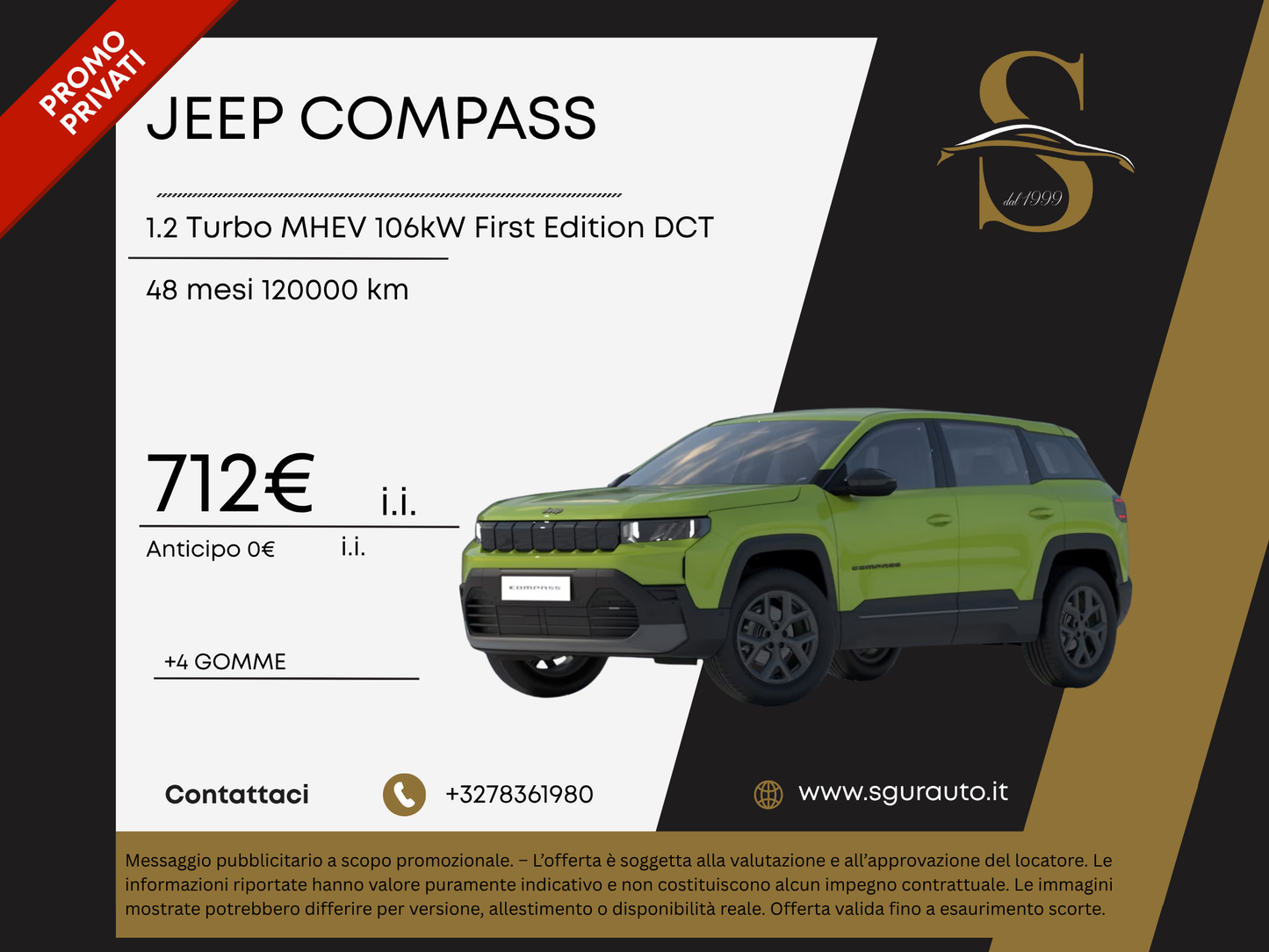 JEEP COMPASS 1.2 Turbo MHEV 106kW First Edition DCT