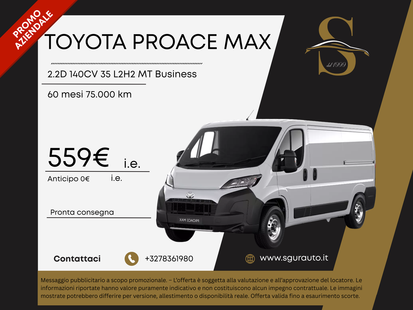 TOYOTA PROACE MAX 2.2D 140CV 35 L2H2 MT Business