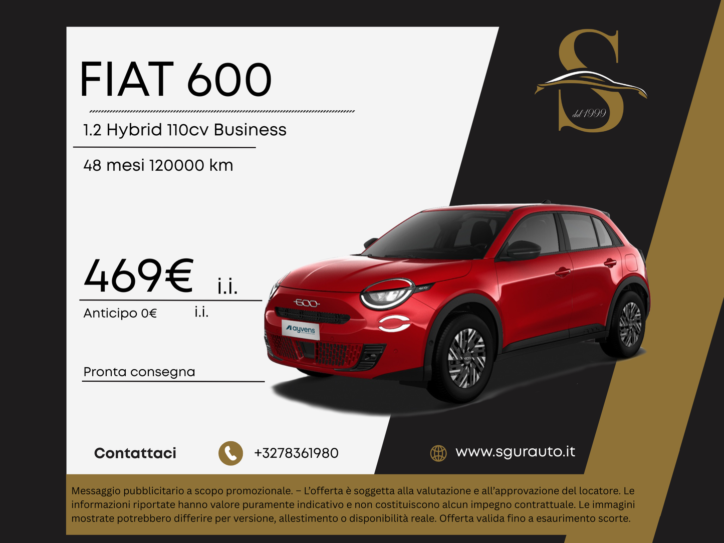 FIAT 600 1.2 Hybrid 110cv Business