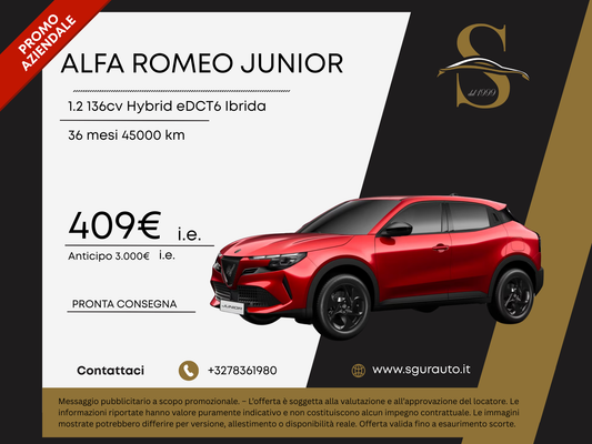 ALFA ROMEO JUNIOR 1.2 136cv Hybrid eDCT6 Ibrida