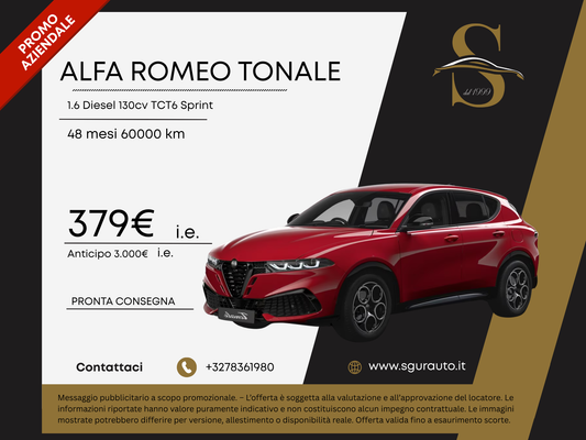ALFA ROMEO TONALE 1.6 Diesel 130cv TCT6 Sprint