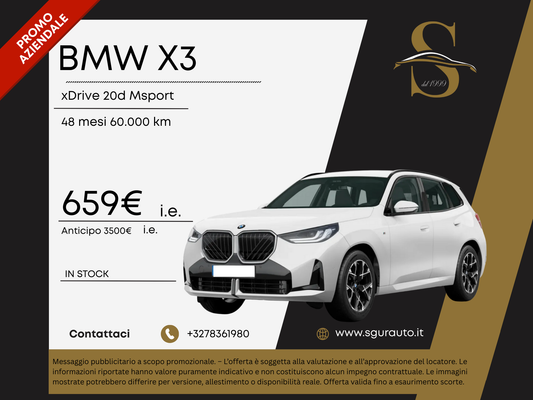 BMW X3 xDrive 20d Msport