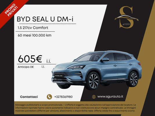 BYD SEAL U DM-i 1.5 217cv Comfort