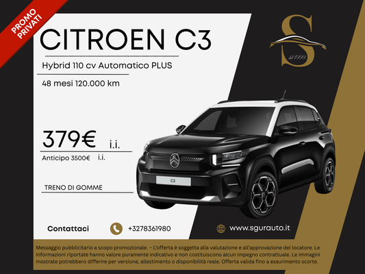 CITROEN C3 Hybrid 110 cv Automatico PLUS