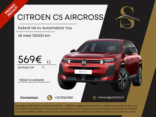 CITROEN C5 AIRCROSS Hybrid 145 cv Automatico You
