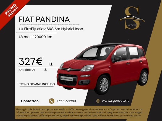 FIAT PANDINA 1.0 FireFly 65cv S&S 6m Hybrid Icon