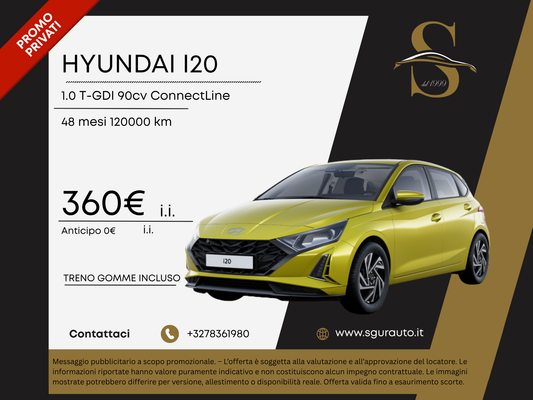 HYUNDAI i20 1.0 T-GDI 90cv Connect Line