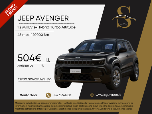 JEEP AVENGER 1.2 MHEV e-Hybrid Turbo Altitude
