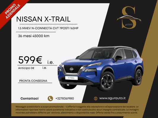 NISSAN X-TRAIL 1.5 MHEV N-CONNECTA CVT 7POSTI 163HP