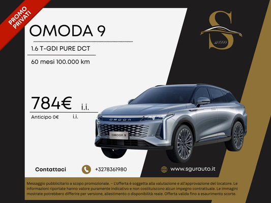 OMODA 9 1.6 T-GDI PURE DCT