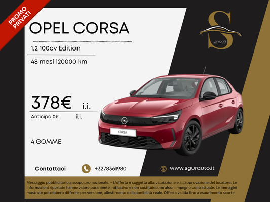 OPEL CORSA 1.2 100cv Edition