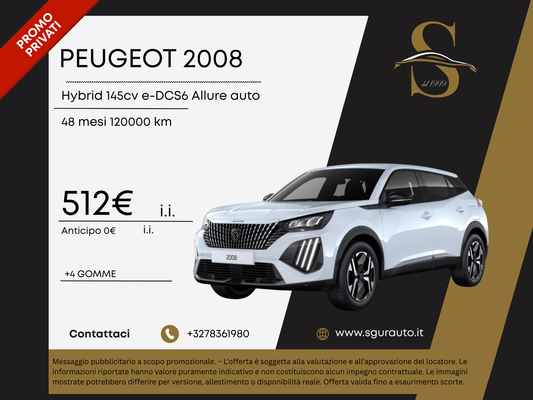 PEUGEOT 2008 Hybrid 145cv e-DCS6 Allure auto