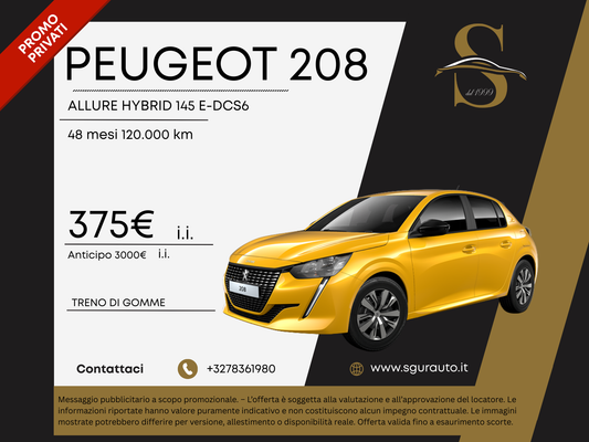 PEUGEOT 208 ALLURE HYBRID 145 E-DCS6