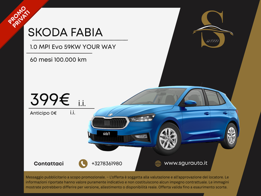 SKODA FABIA 1.0 MPI Evo 59KW YOUR WAY