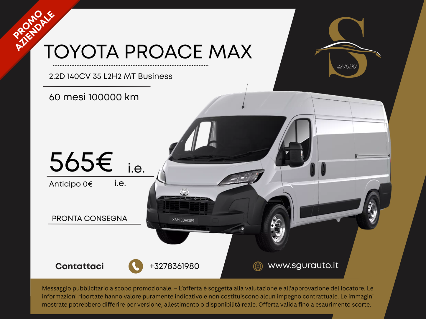 TOYOTA PROACE MAX 2.2D 140CV 35 L2H2 MT Business