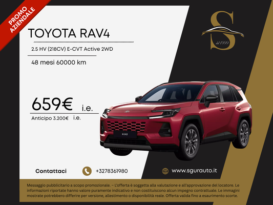 TOYOTA RAV4 2.5 HV (218CV) E-CVT Active 2WD