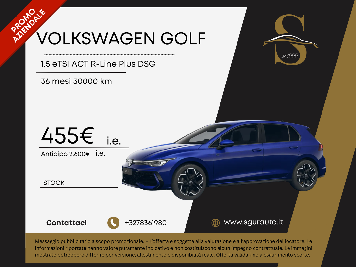 VOLKSWAGEN GOLF 1.5 eTSI ACT R-Line Plus DSG