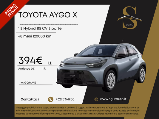 TOYOTA AYGO X 1.5 Hybrid 115CV 5 porte