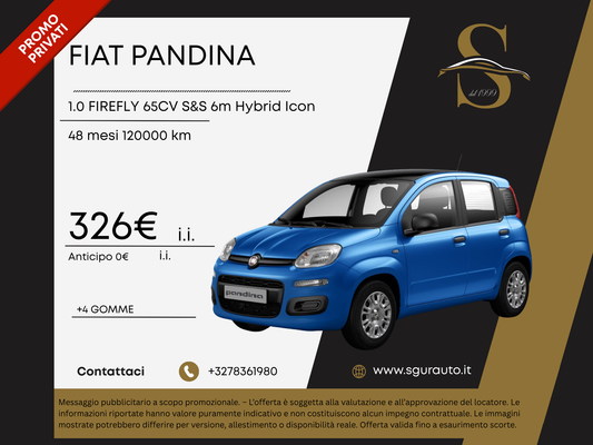 FIAT PANDINA 1.0 FIREFLY 65CV S&S 6m Hybrid Icon
