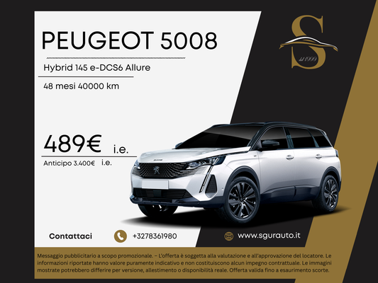 PEUGEOT 5008 Hybrid 145 e-DCS6 Allure